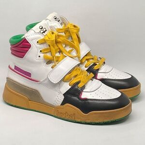 Isabel Marant Distressed Women’s Colorblock High Top Leather Sneakers size 6.5
